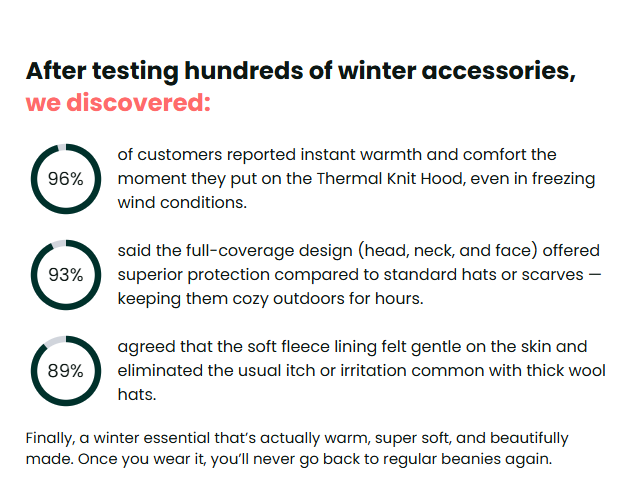 🎄Christmas Sale 50% OFF⛄️Women’s Thermal Knit Hood – Fleece-Lined Winter Hat, Neck Warmer & Face Cover Combo